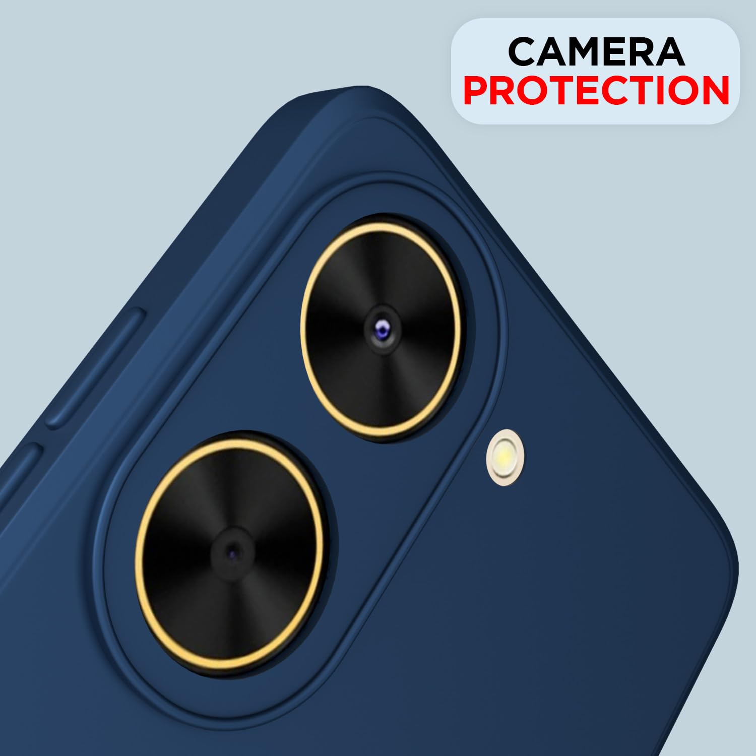 Pikkme Redmi A5/Poco C71 Soft Matte Silicone Shockproof Case (Blue)
