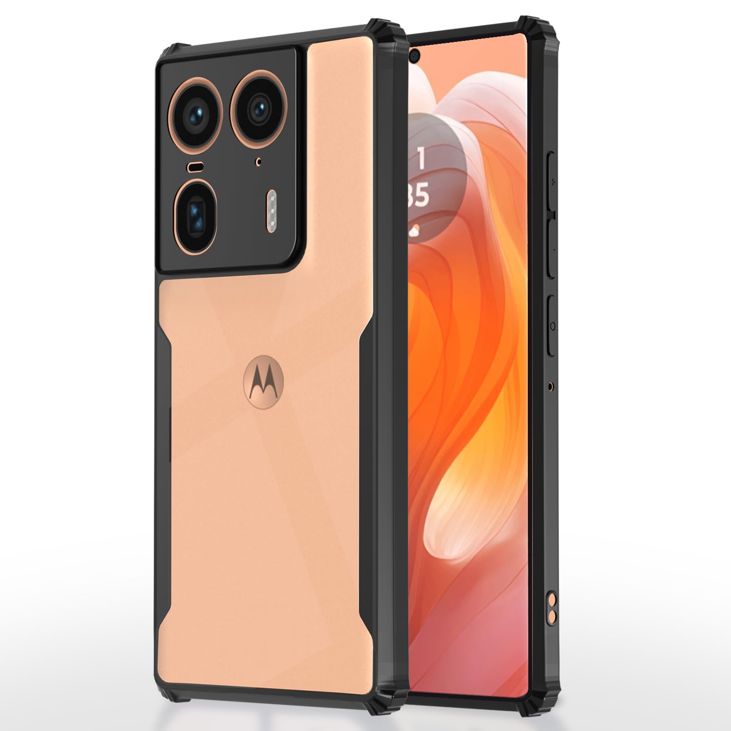 Moto Edge 50 Ultra 5G mobile cover in black by Pikkme