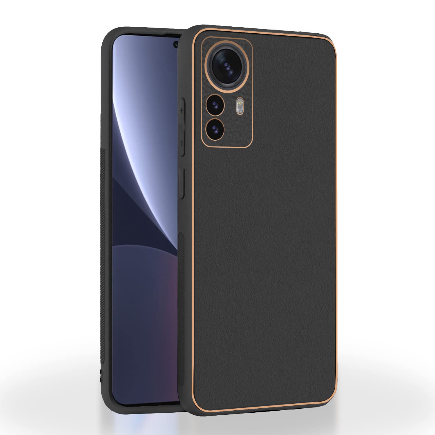 Mi 12 Pro 5G Chrome back cover in black by Pikkme