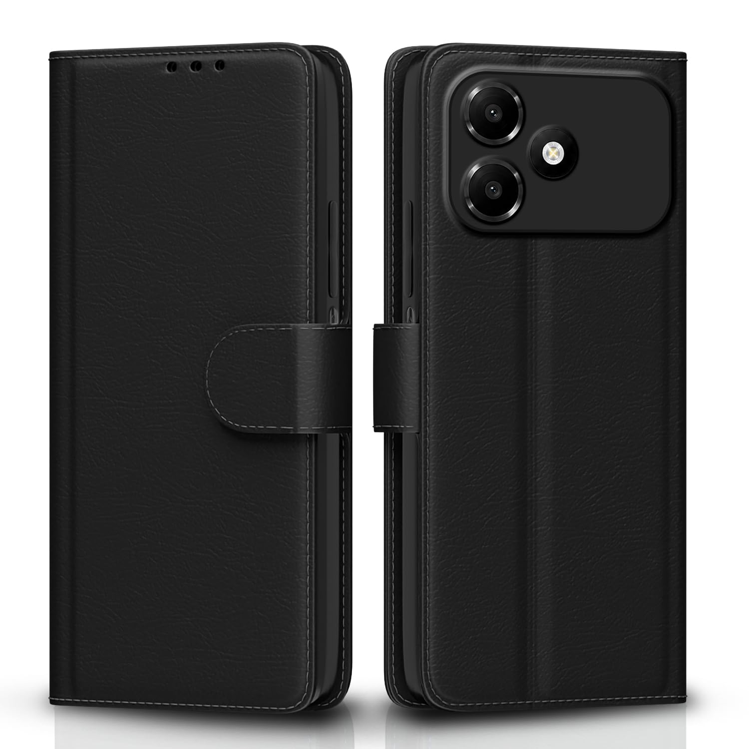 Oppo A6c Wallet flip case in black by Pikkme