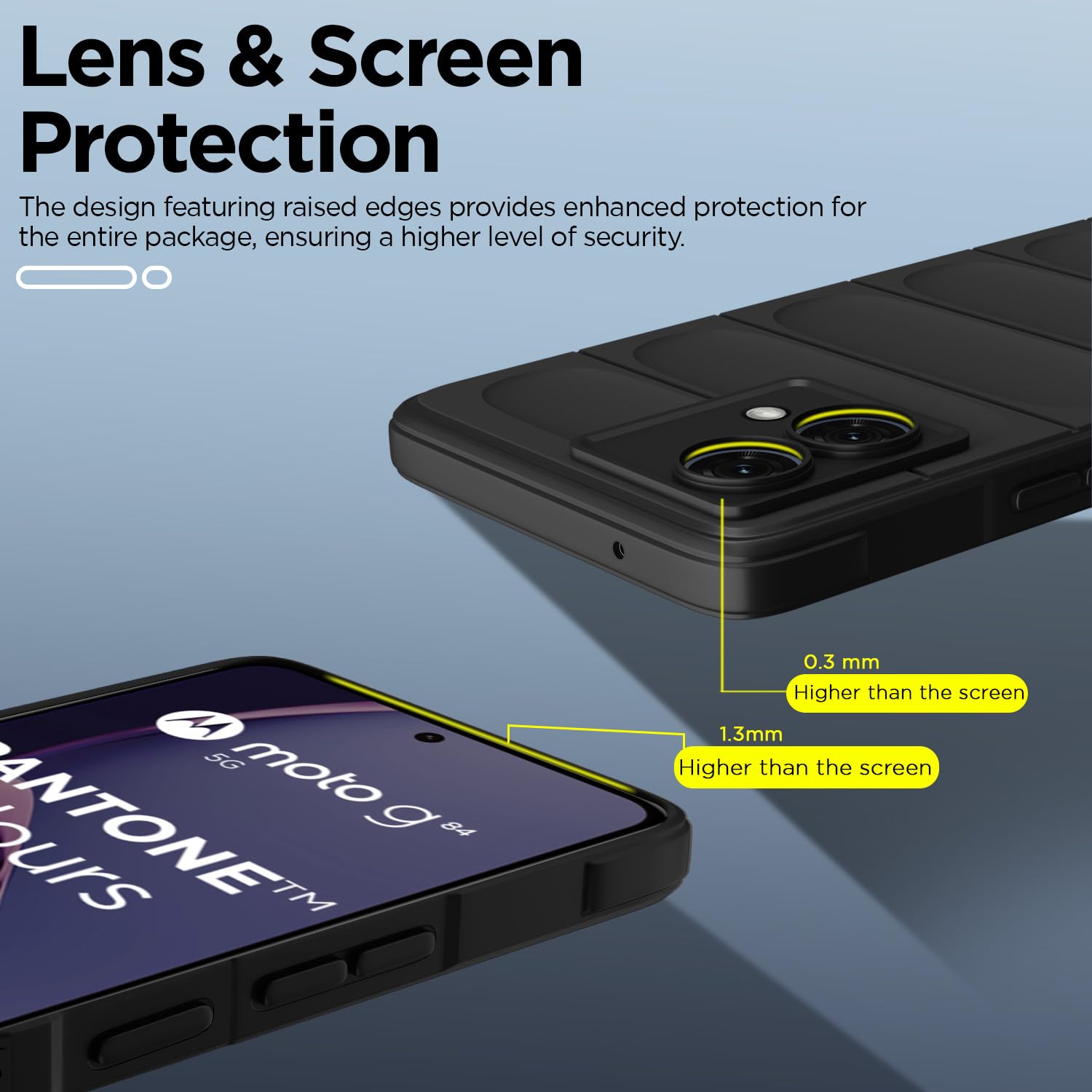 Black Liquid Silicone back cover for Moto G84 5G – Pikkme – photo 4