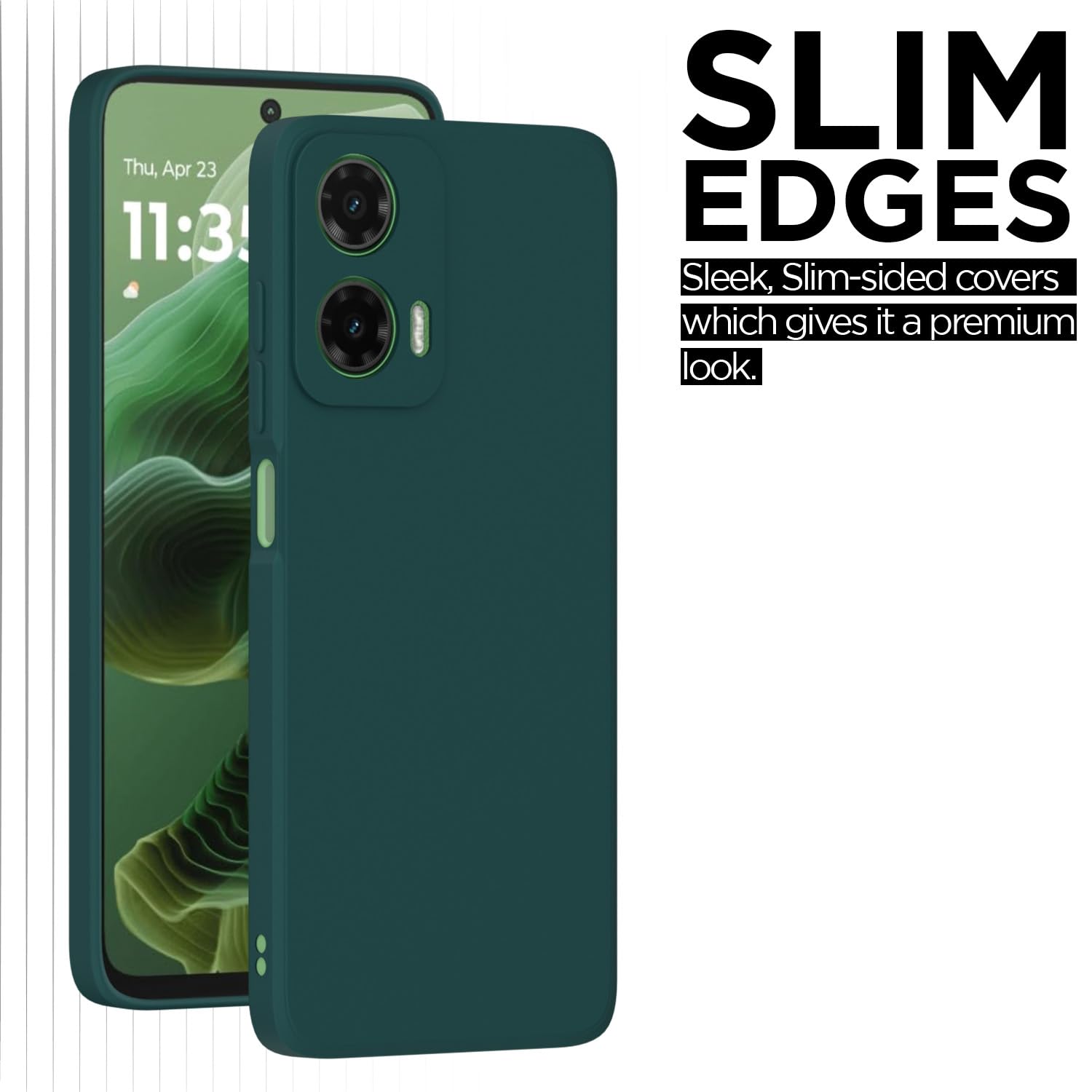 Green Matte back cover for Moto G35 5G – Pikkme – photo 6