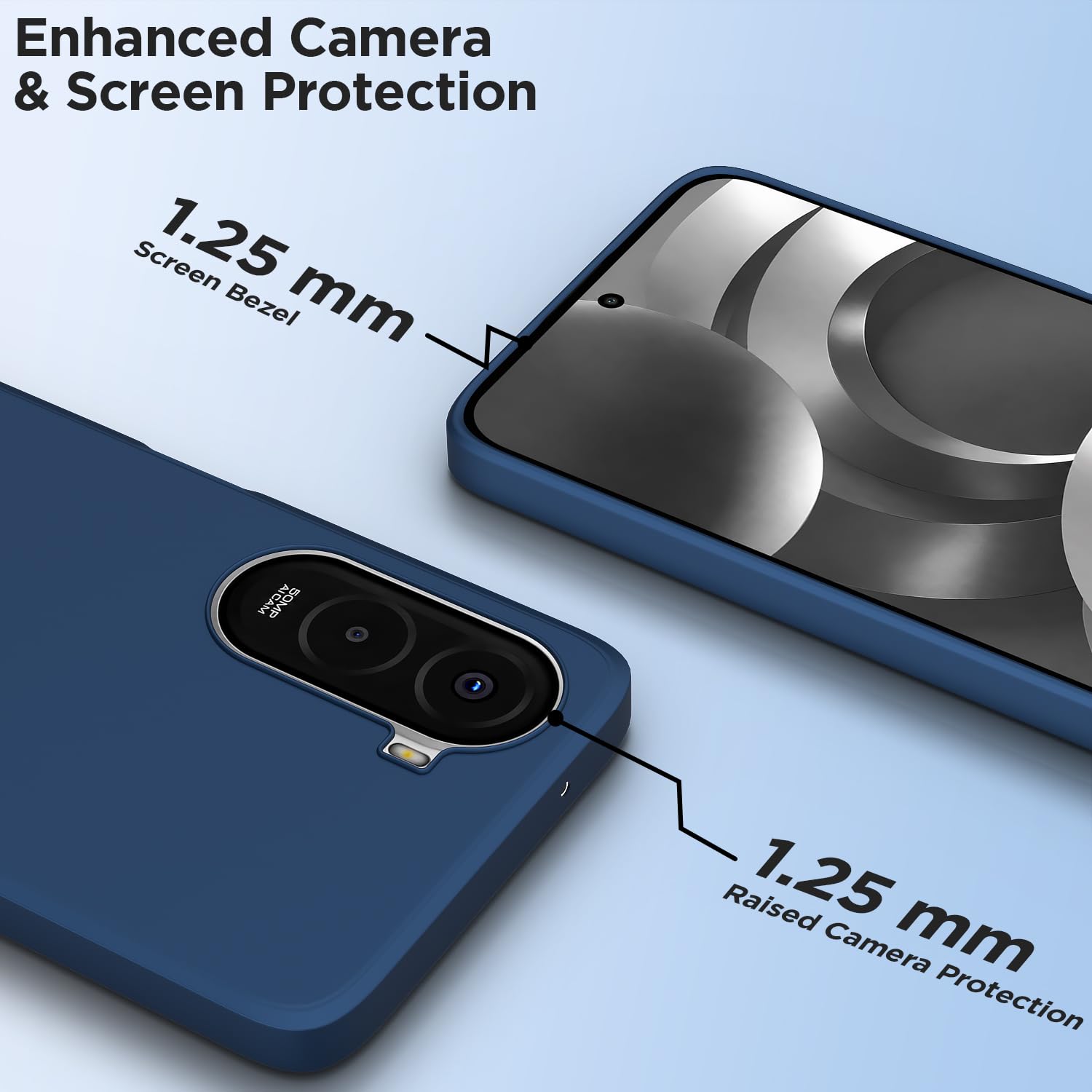 Pikkme blue Matte phone cover for Poco M7 Plus 5G – photo 2