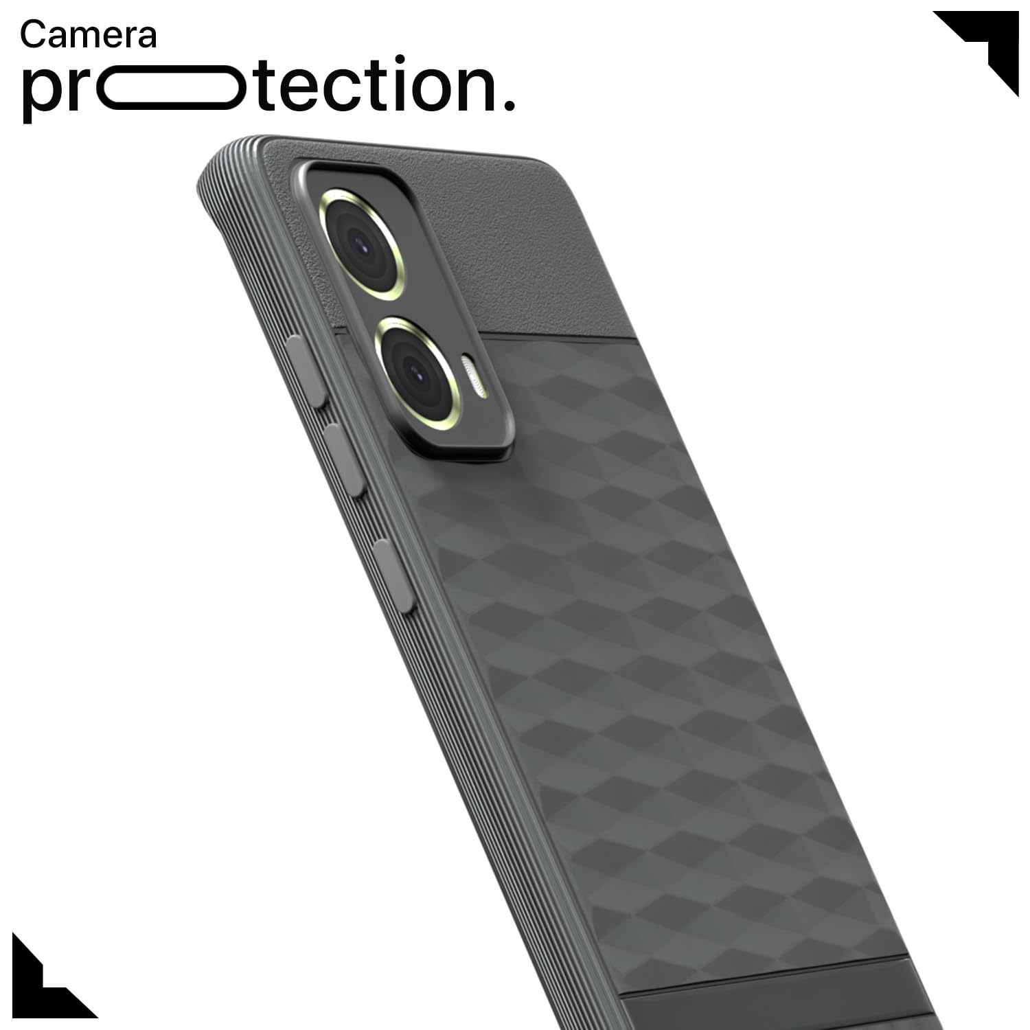 Pikkme Motorola Moto G85 5G Gencase Back Cover (Grey)