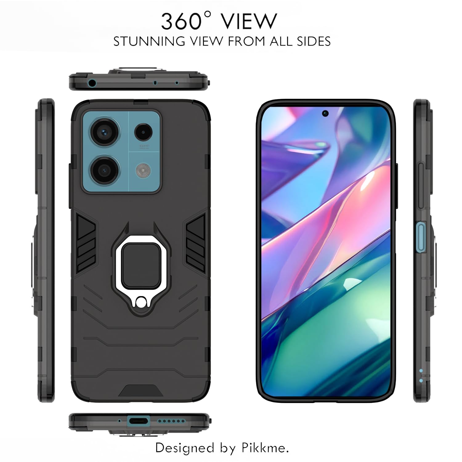 Pikkme Redmi Note 13 5G black back cover – photo 3