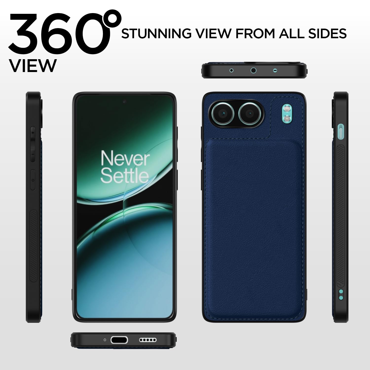 Pikkme OnePlus Nord 4 5G Leatherback Back Case | Blue