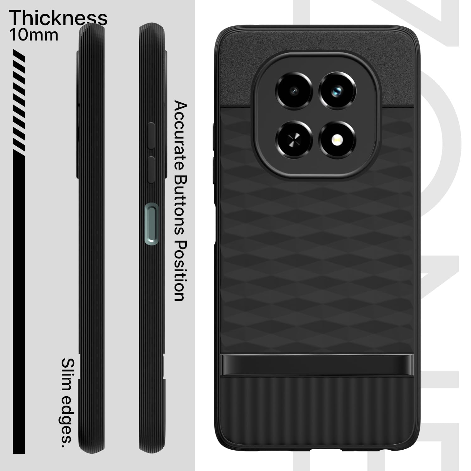 Pikkme Realme C63 5G Gencase Back Cover (Black)