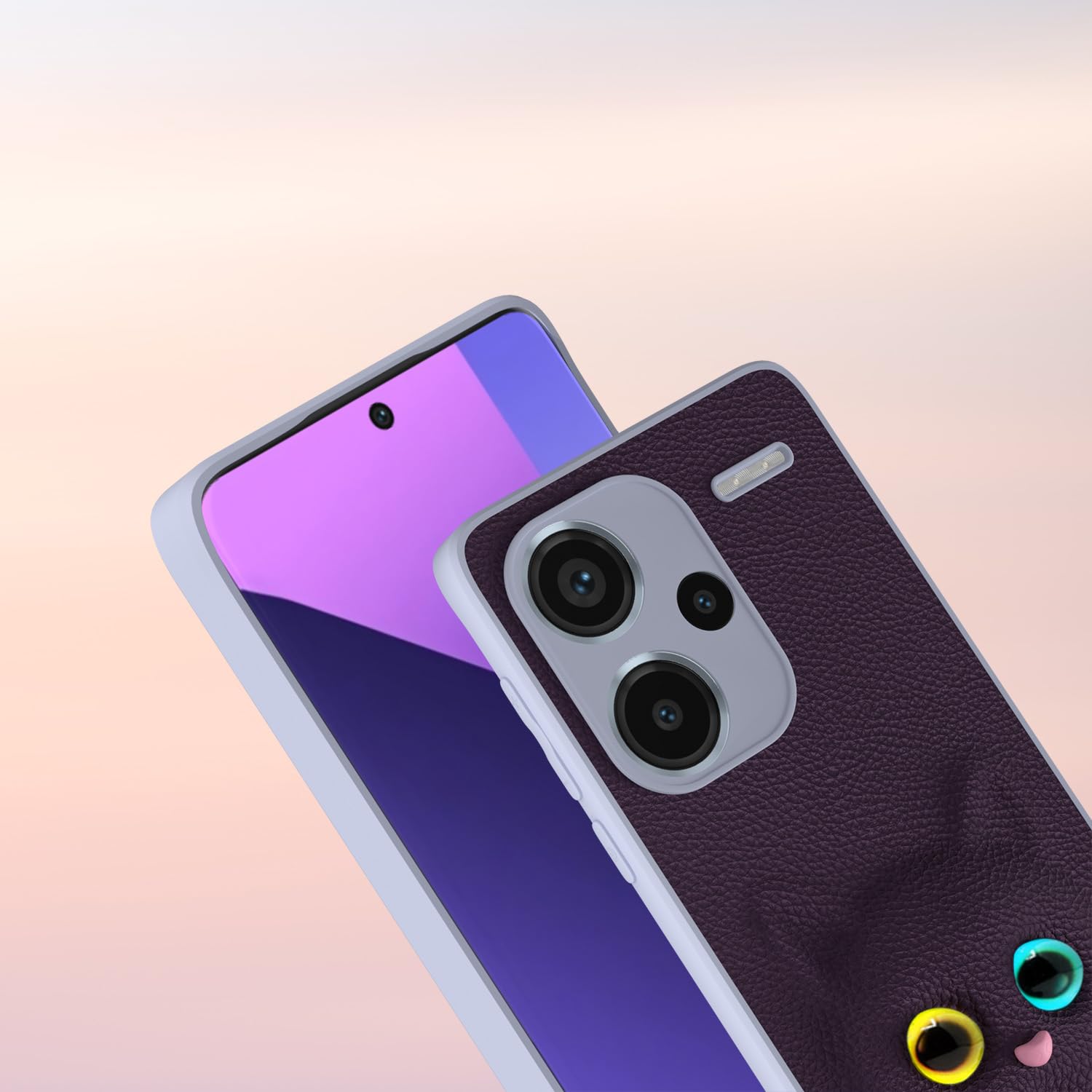 Pikkme Redmi Note 13 Pro Plus 5G Kitty Back Cover (Purple)