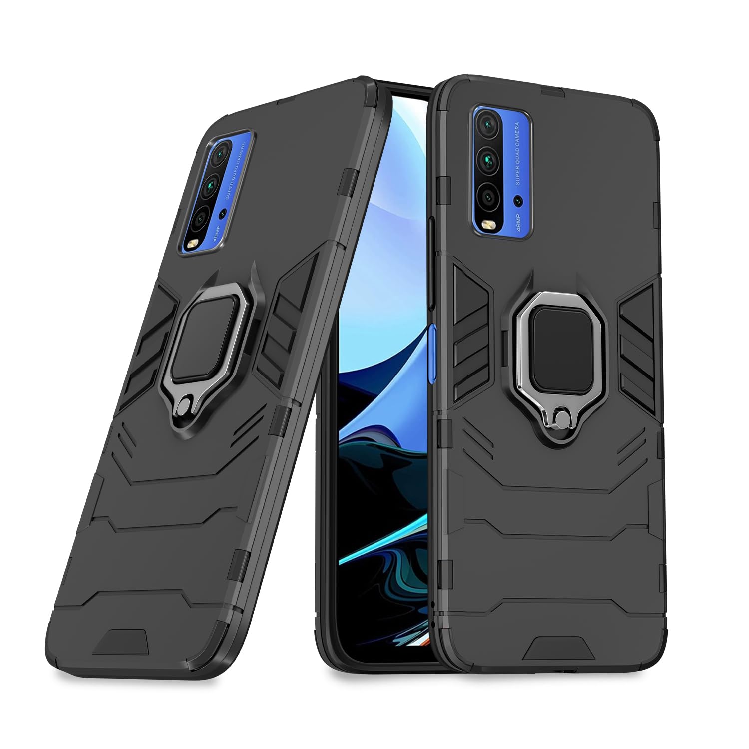 Redmi 9 Power/Poco M3 D5 Tough Armor Back Cover - Black