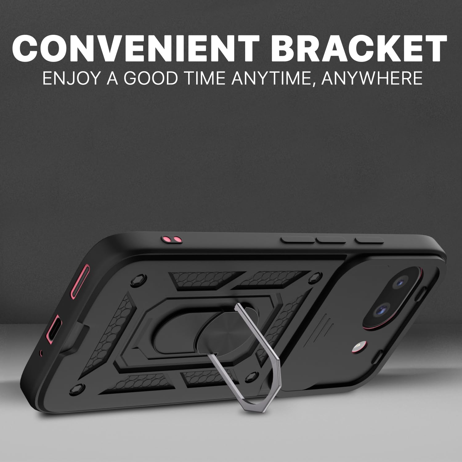 Pikkme Google Pixel 9A D10 Tough Armor Back Cover (Black)