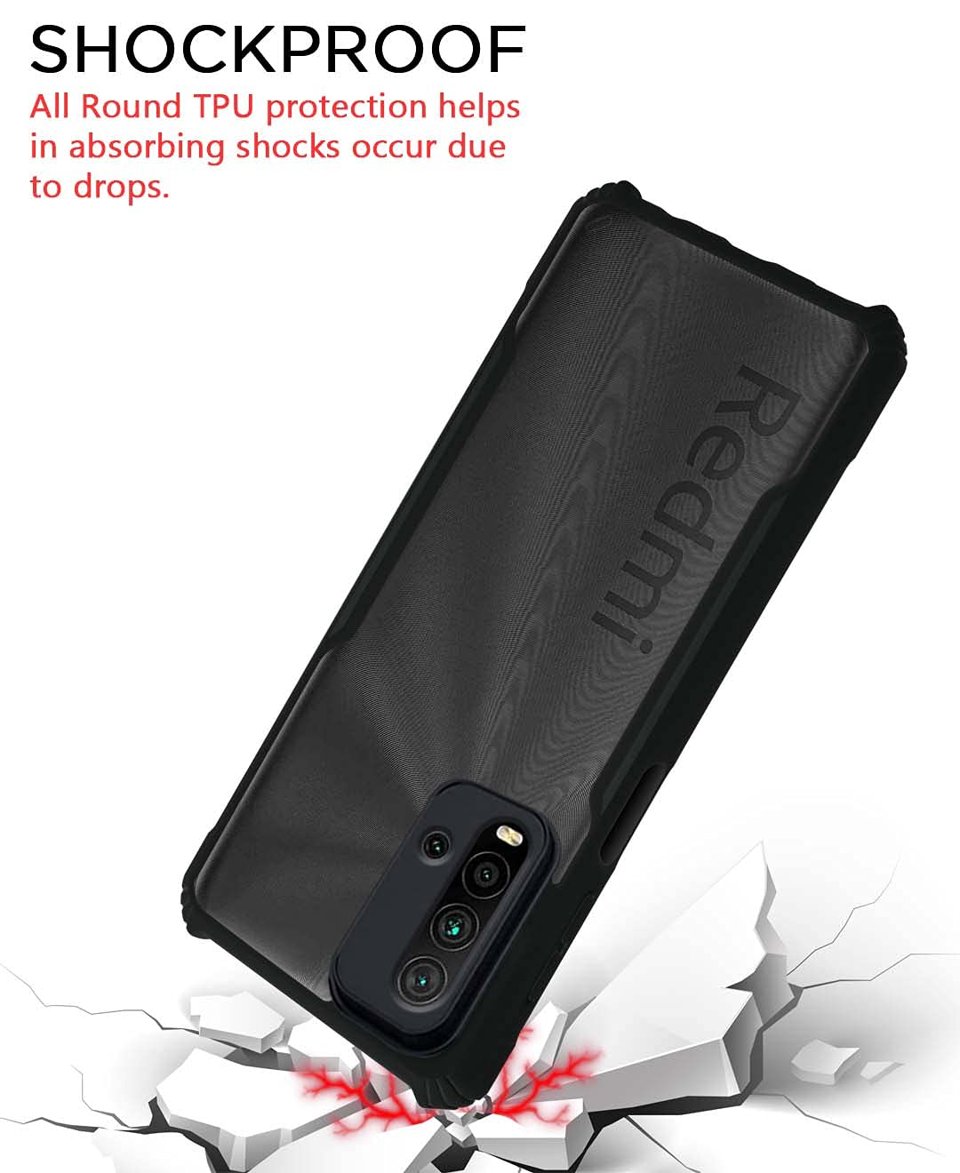 Black back cover for Redmi 9 Power – Pikkme – photo 3