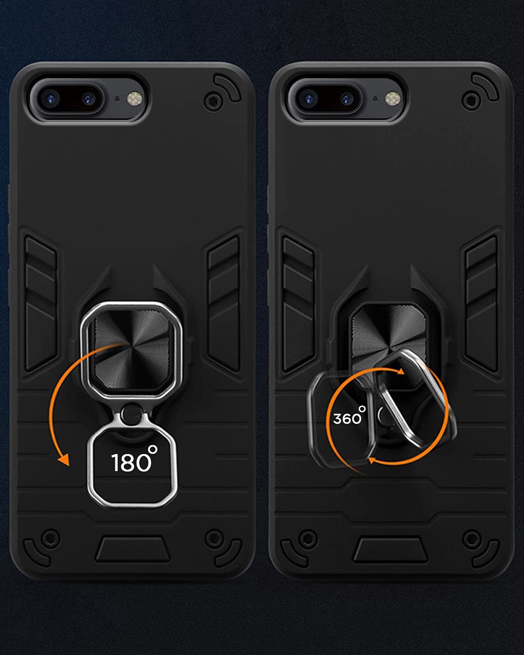 iPhone 7 Plus, iPhone 8 Plus D5 Tough Armor phone cover in black by Pikkme – photo 3