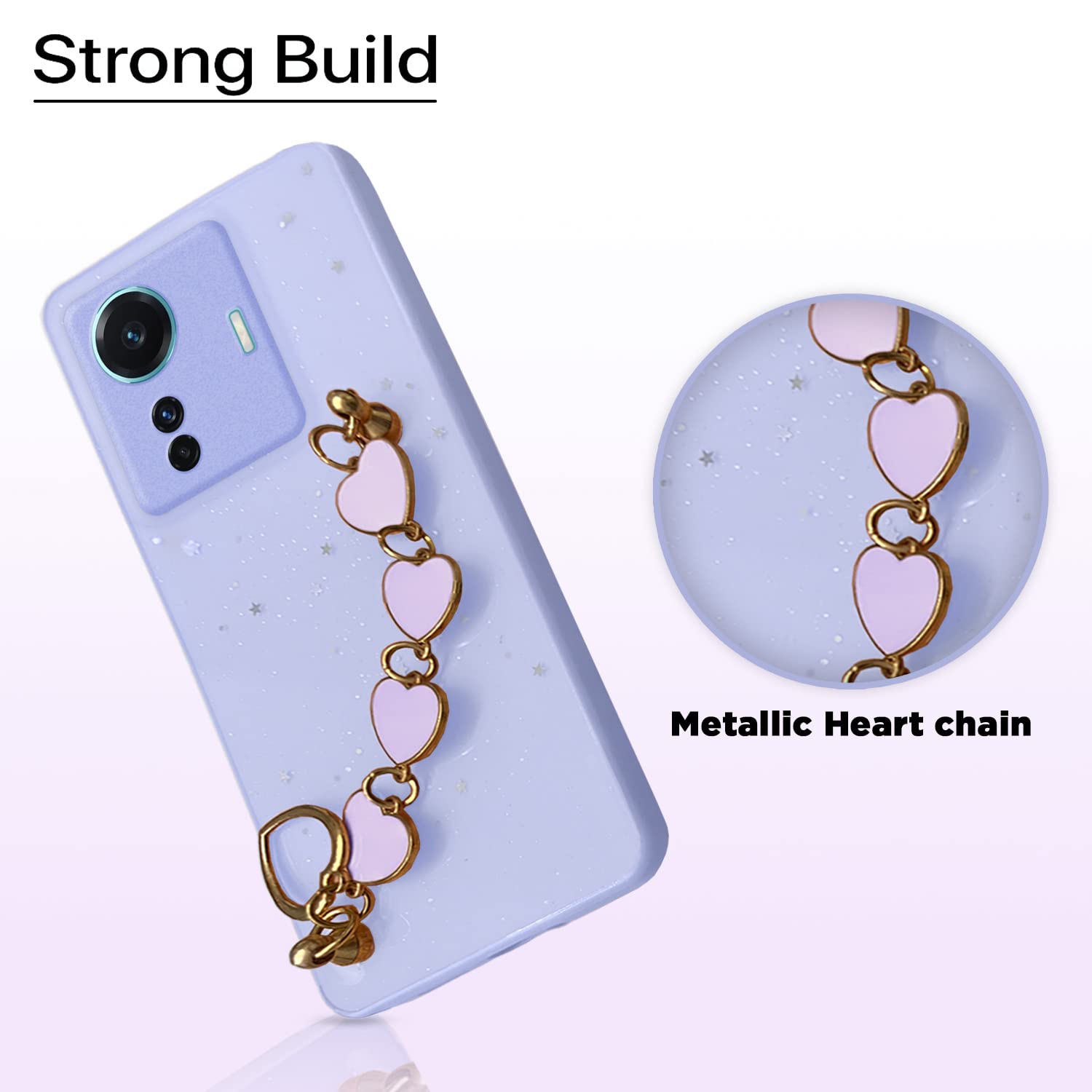 Pikkme purple Chain phone cover for Vivo T1 Pro/iQOO Z6 Pro 5G – photo 7