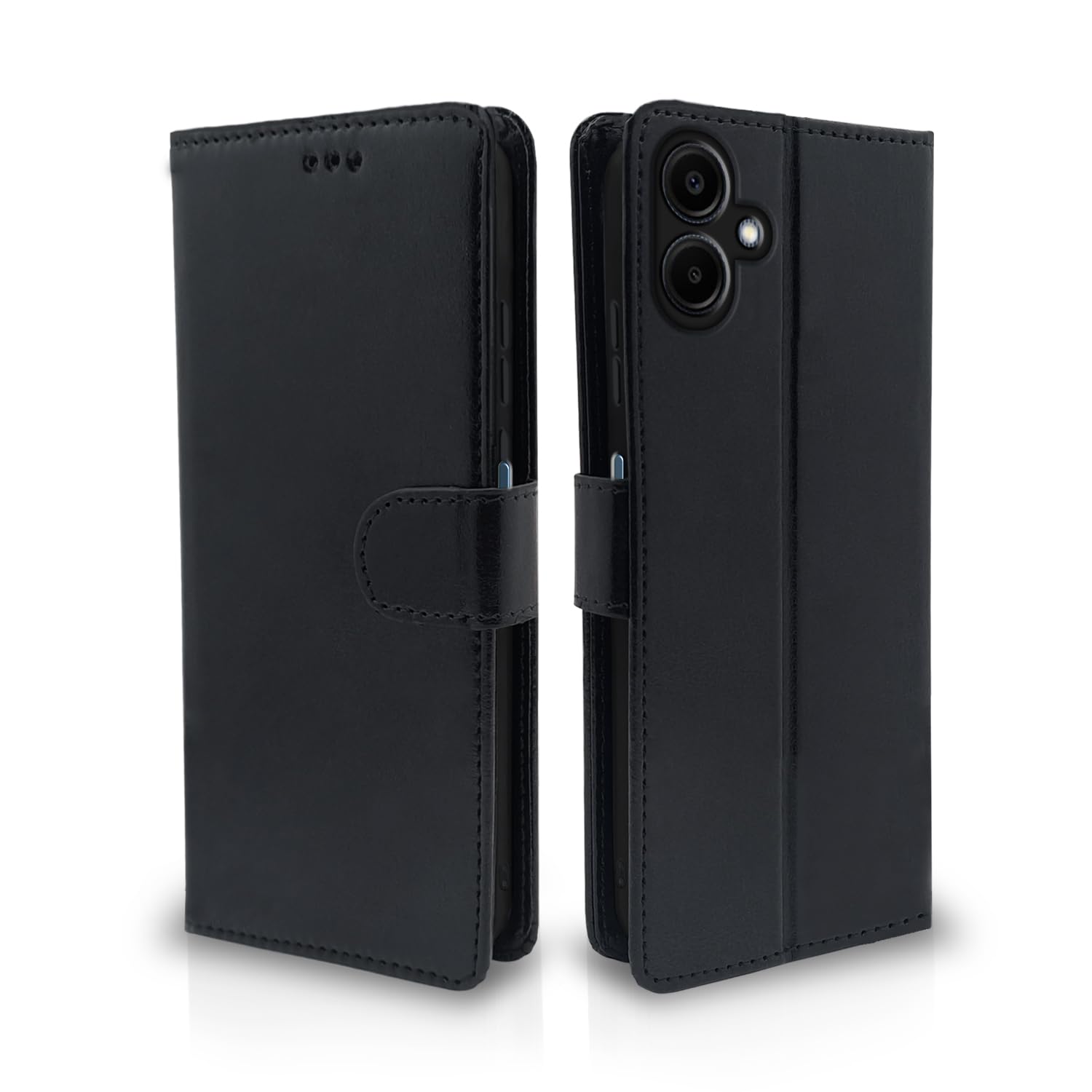 Samsung A06 mobile flip cover in black by Pikkme