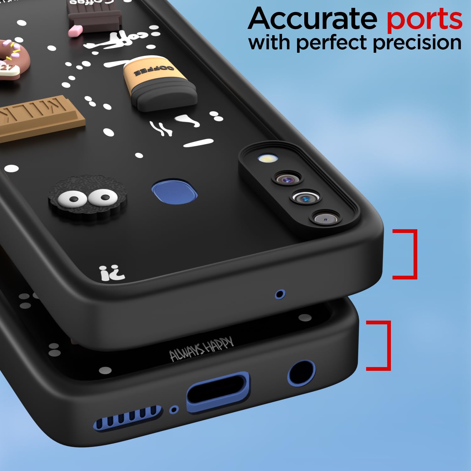 Black back cover for Samsung M30/3D – Pikkme – photo 4