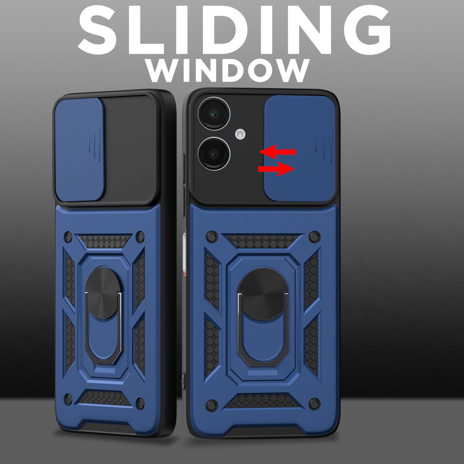 Pikkme Samsung Galaxy F06 5G / M06 5G D10 Tough Armor Back Cover (Blue)