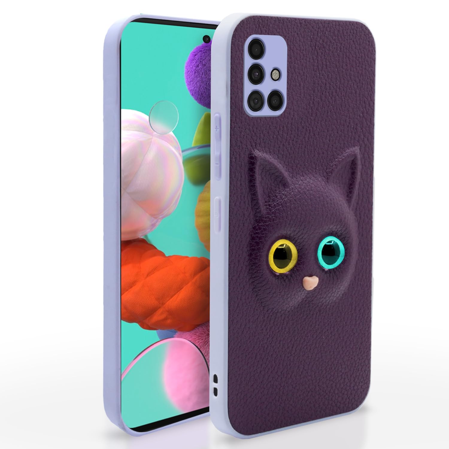 Samsung Galaxy A51 Kitty Back Cover -Purple