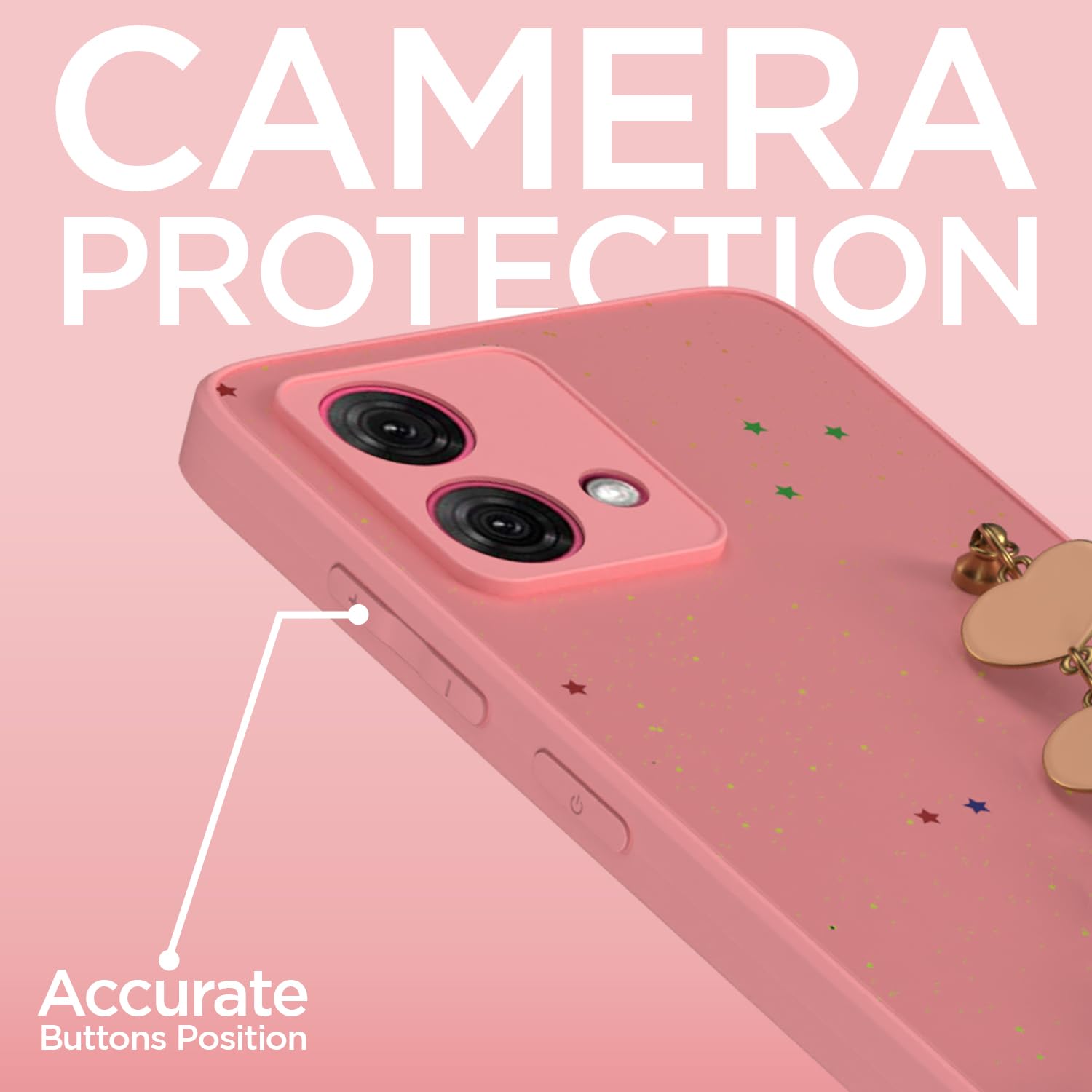 Moto G84 5G Chain back cover in pink by Pikkme – photo 3