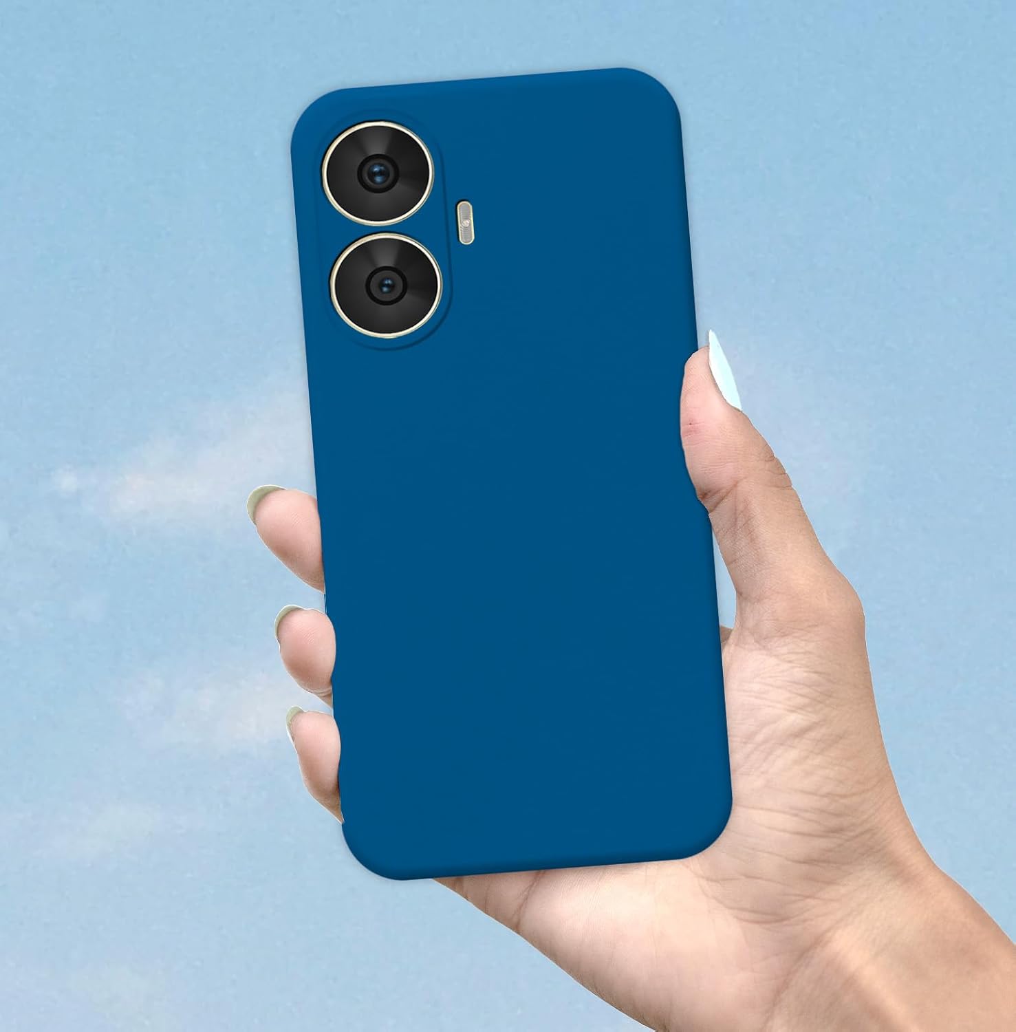 Pikkme Realme C55 / Narzo N55 Liquid Silicone Back Cover | Blue