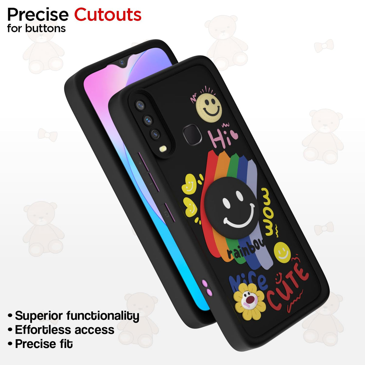 Pikkme Vivo Y12/Y15/Y17/U10 Soft Silicone black mobile back cover – photo 6
