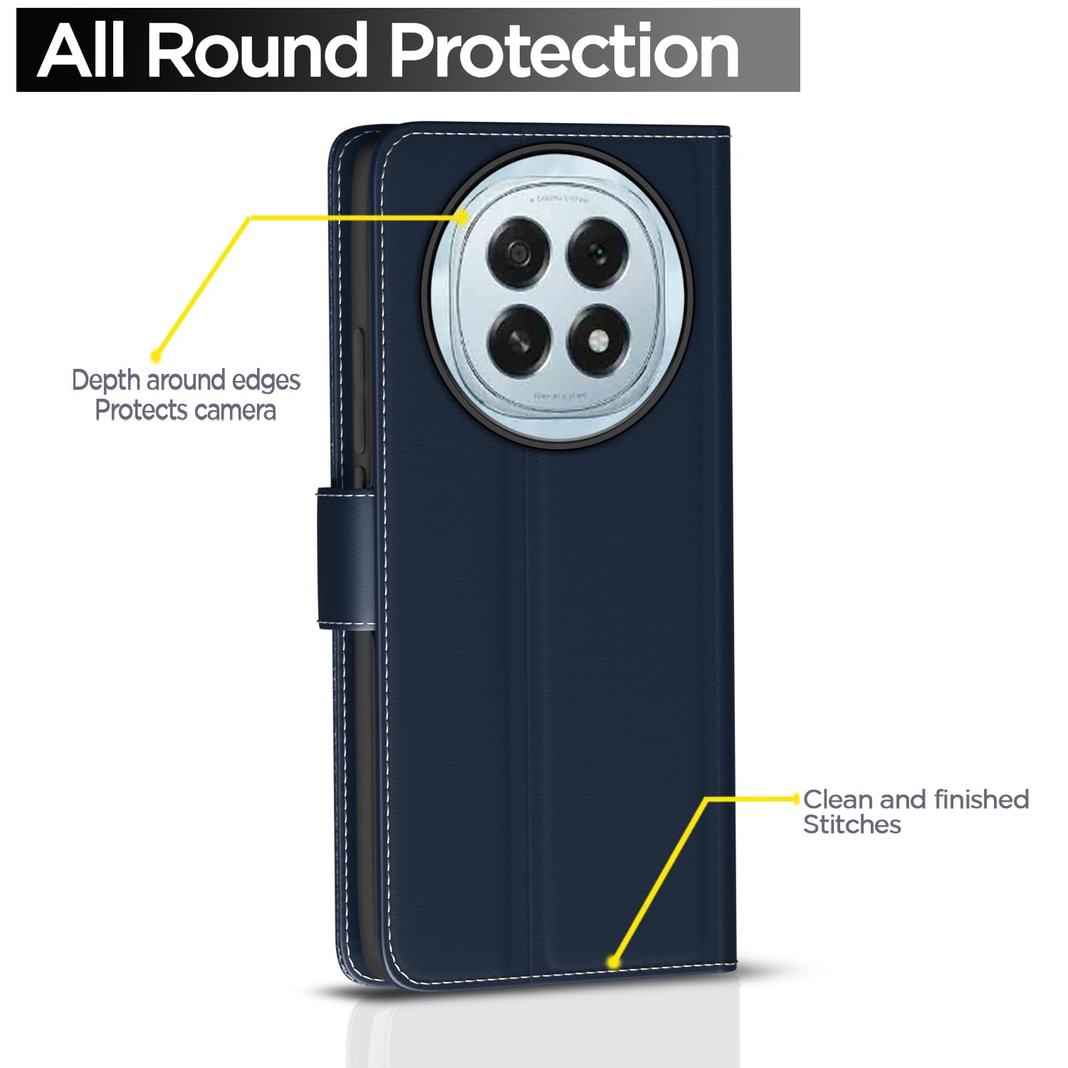 Pikkme Oppo F29 5G Contrast Flip Cover (Blue)