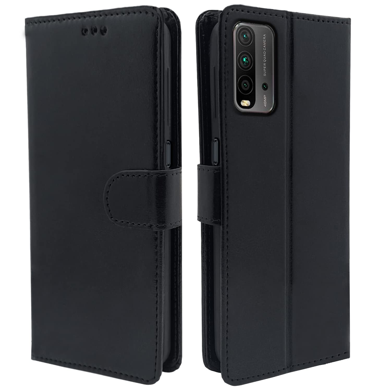 Redmi 9 Power Black Vintage Flip Cover
