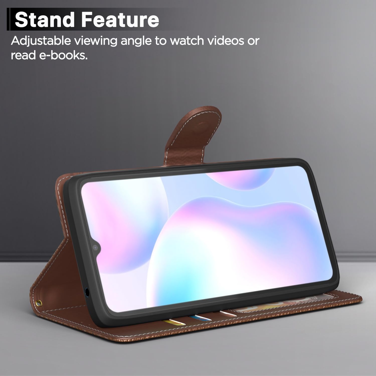 Redmi 9A/9A Sport/9i/9i Sport mobile flip cover in tan by Pikkme – photo 3