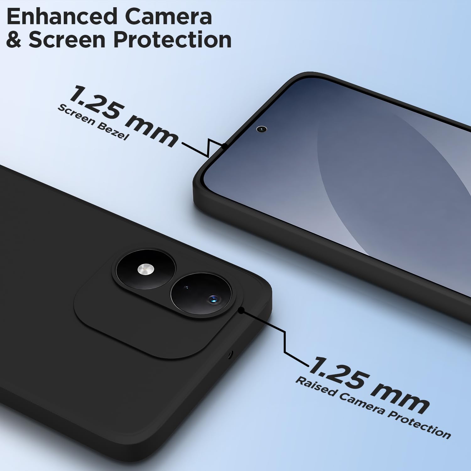 Pikkme Redmi Note 17 5G Matte black phone cover – photo 2