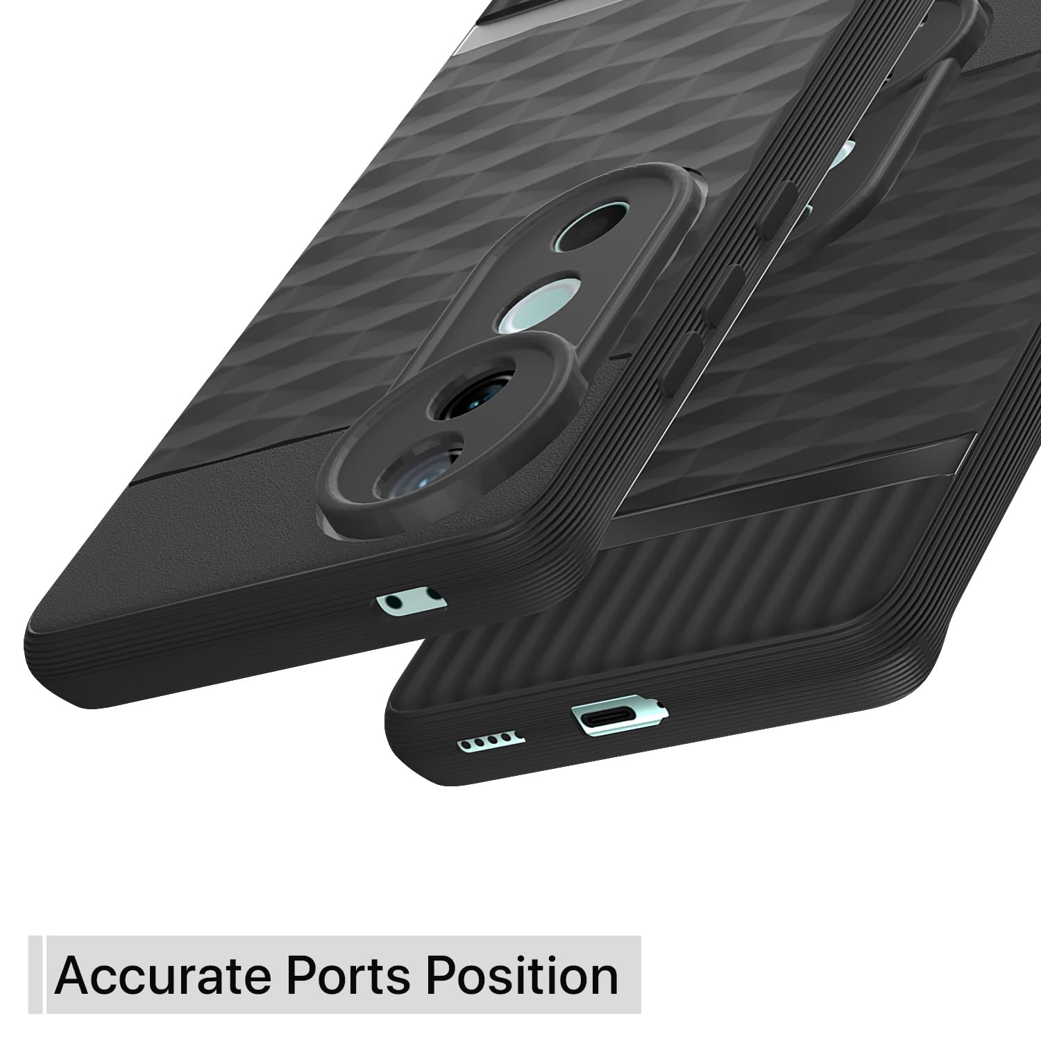 Pikkme Vivo V40 5G / V40 Pro 5G / T3 Ultra 5G Gencase Back Cover (Black)