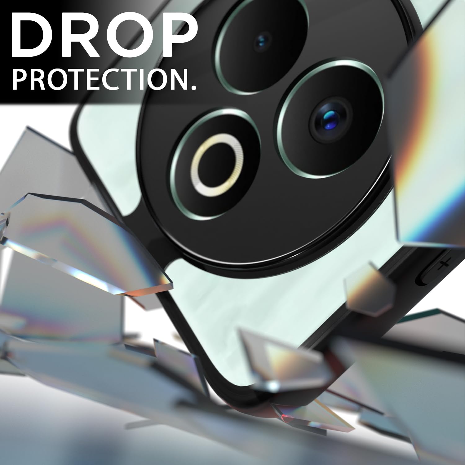 Pikkme Realme P3 Pro 5G Eagle 2 Back Cover (Black)