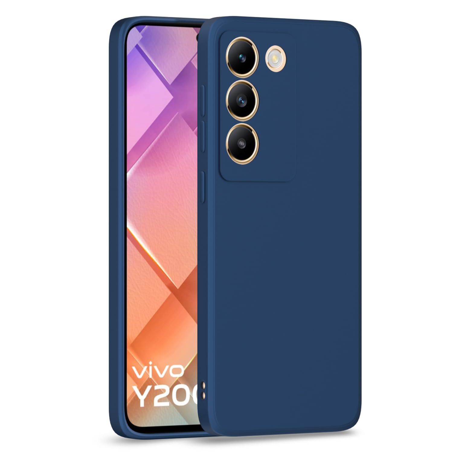Pikkme blue Matte mobile cover for Vivo T3/Y200e 5G