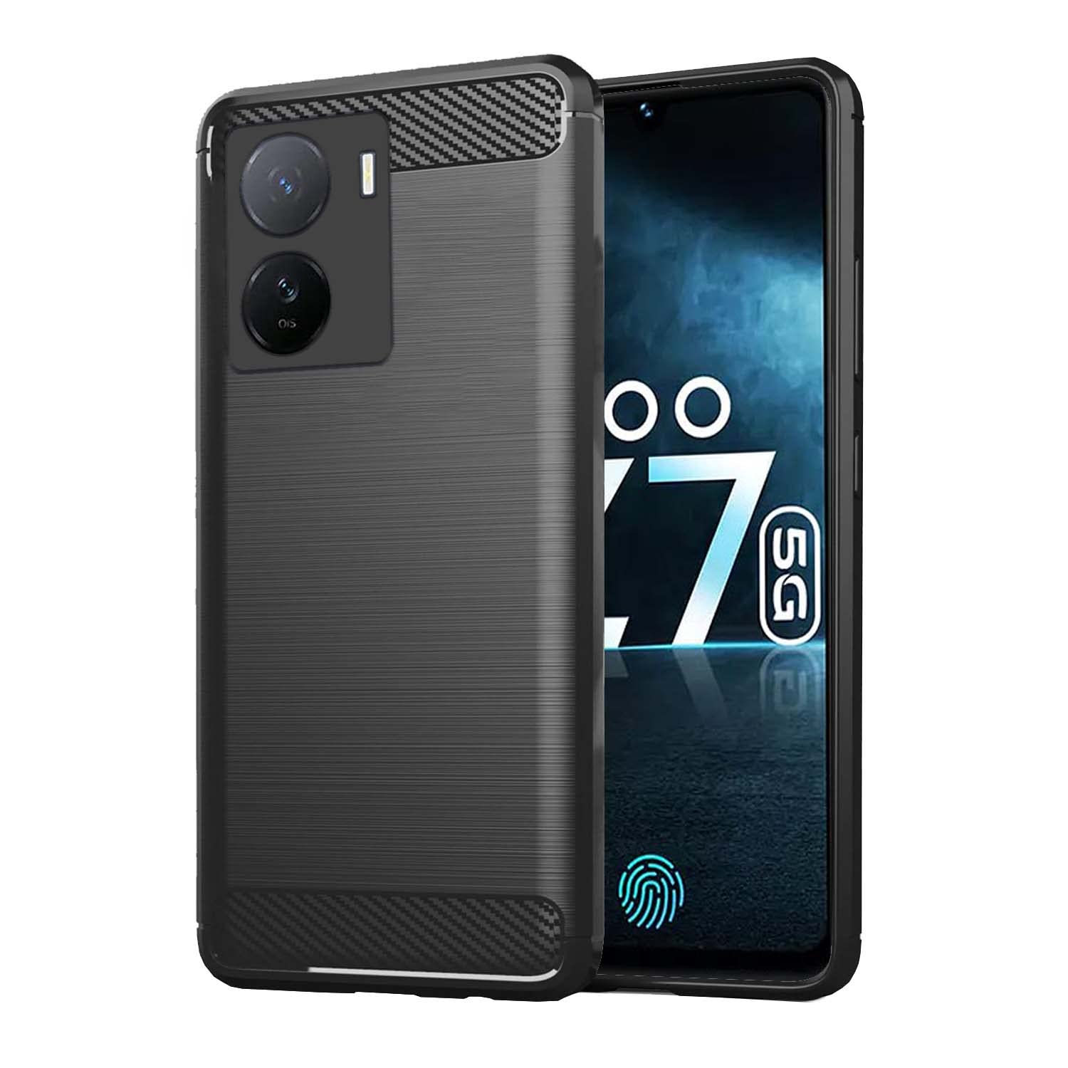 iQOO Z7 5G / iQOO Z7s 5G Hybrid Carbon Fiber Back Cover - Black