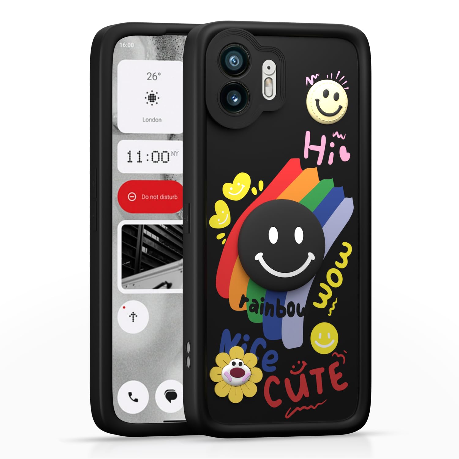 Pikkme Nothing Phone 2 black phone cover