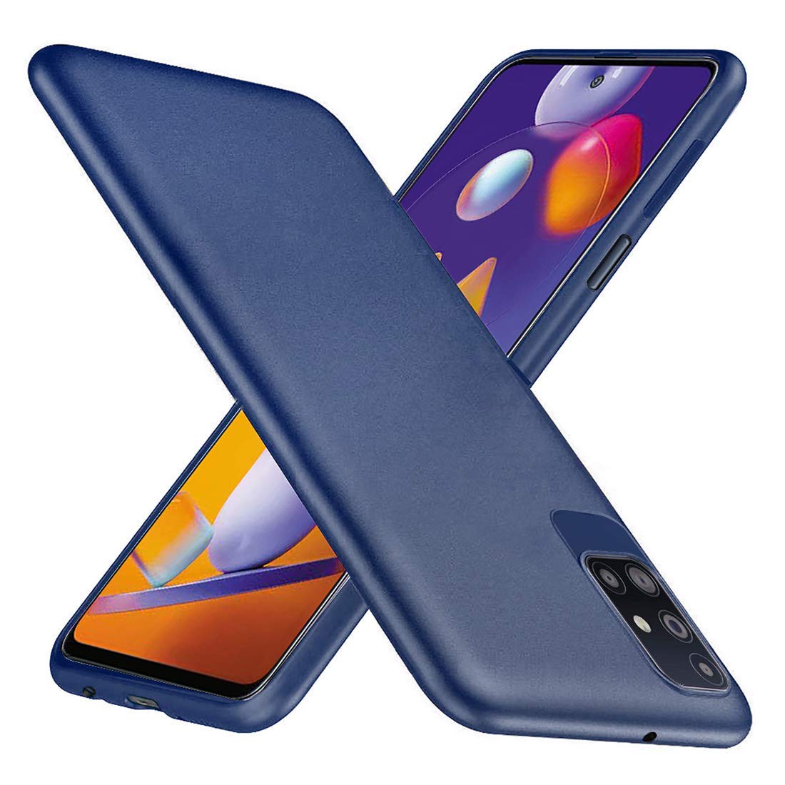 Blue Matte back cover for Samsung M31S – Pikkme