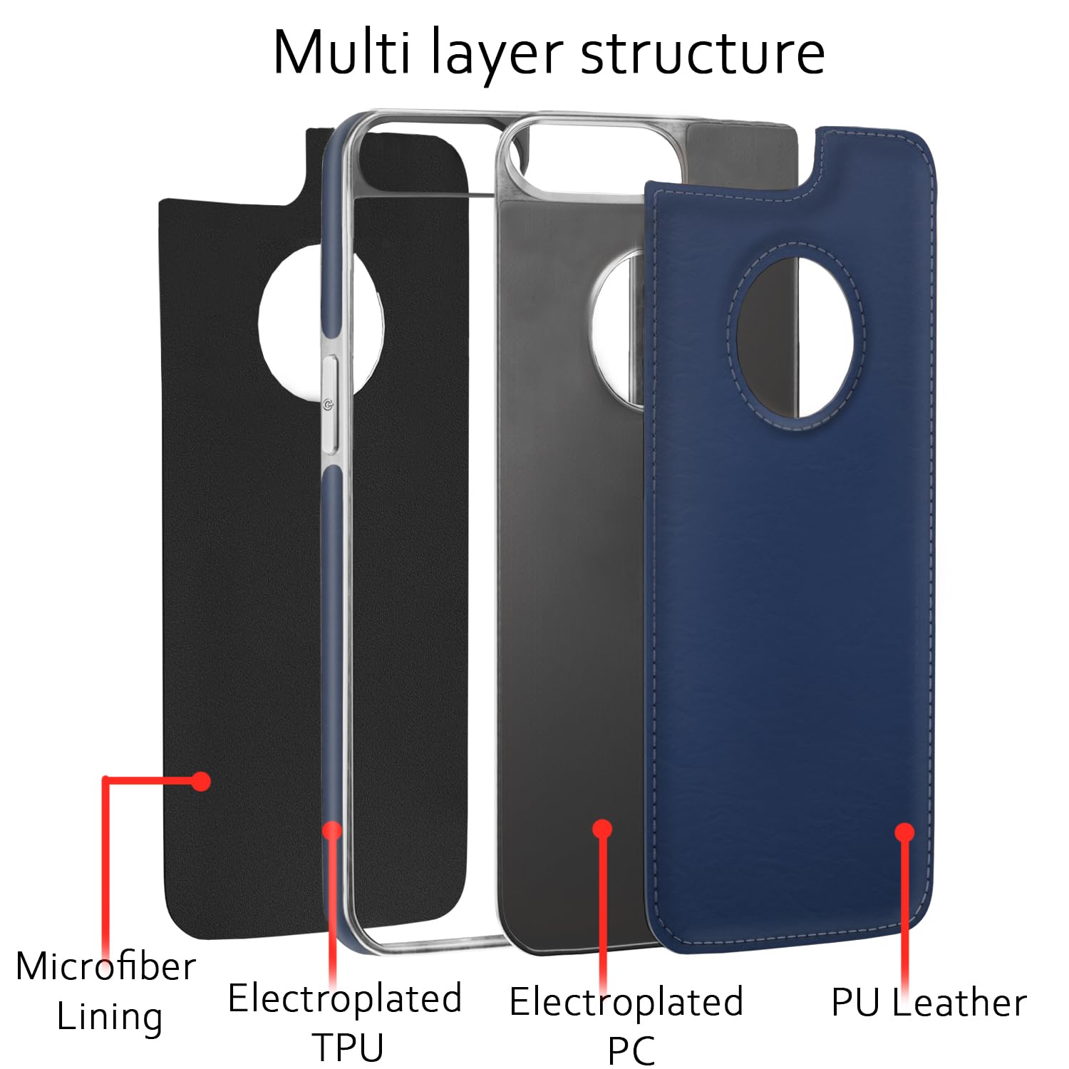 iPhone 7 Plus/8 Plus back cover in chrome blue by Pikkme – photo 2