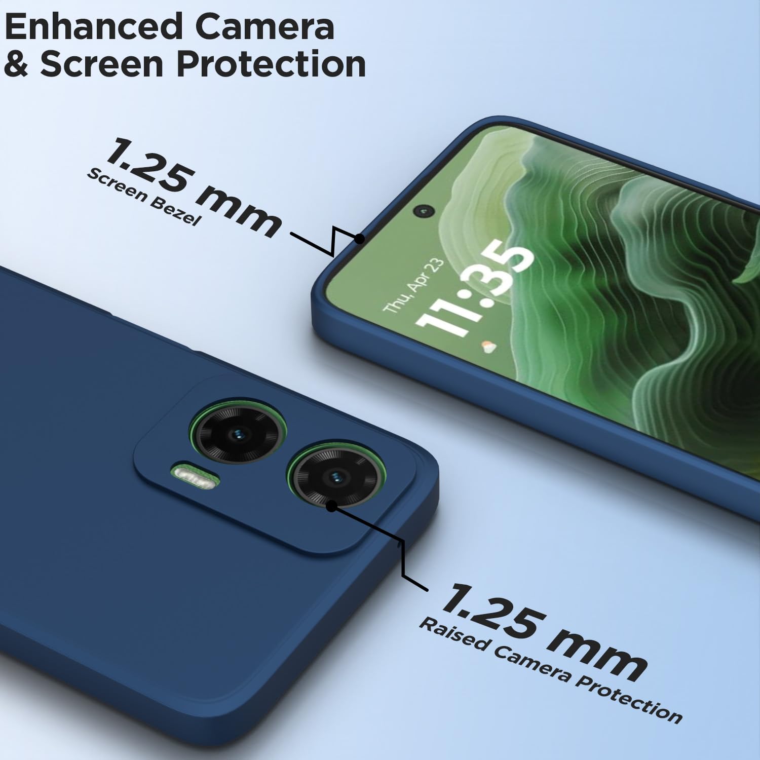 Pikkme blue Matte mobile back cover for Moto G35 5G – photo 2