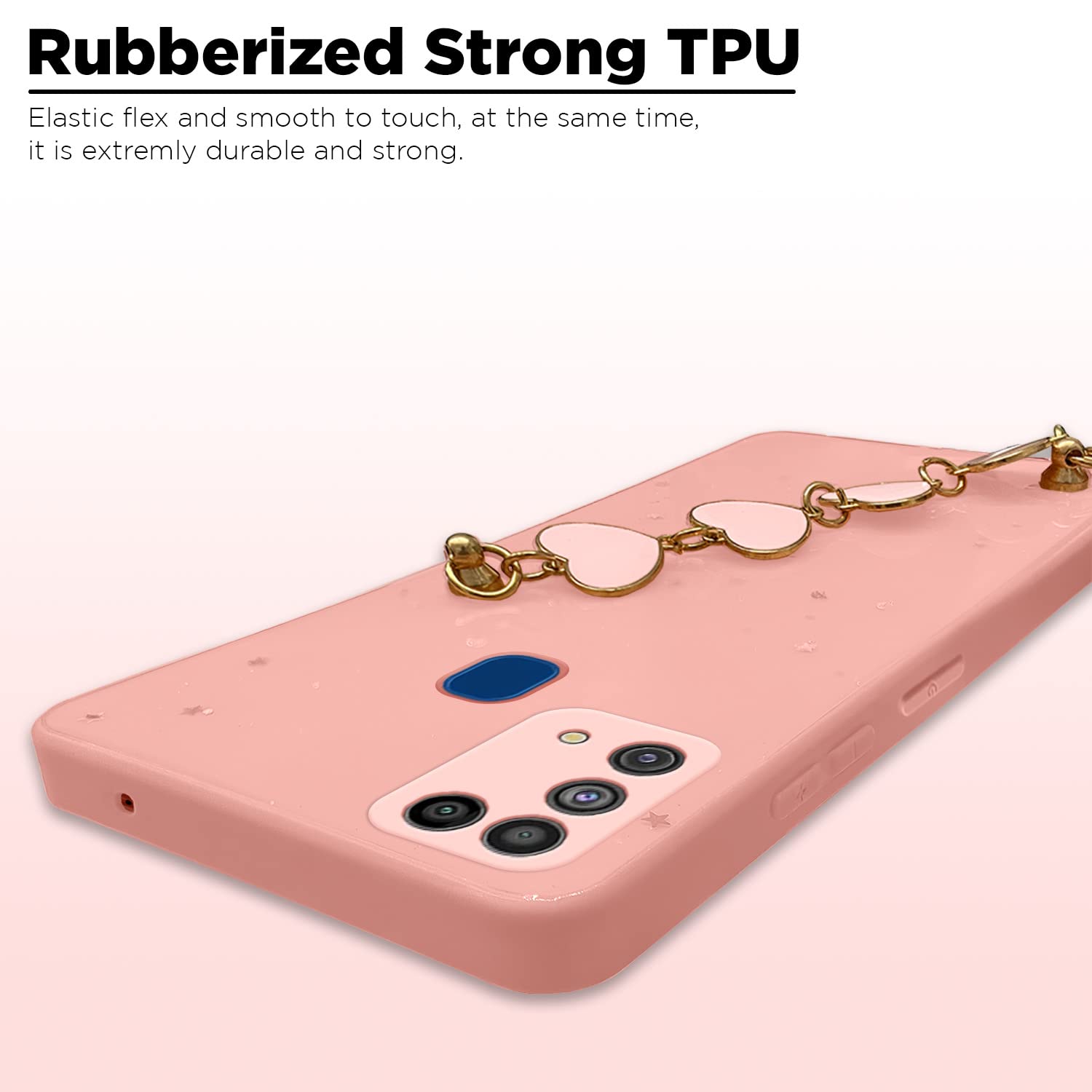 Pikkme Samsung Galaxy M31 / M31 Prime / F41 Chain Back Cover (Pink)