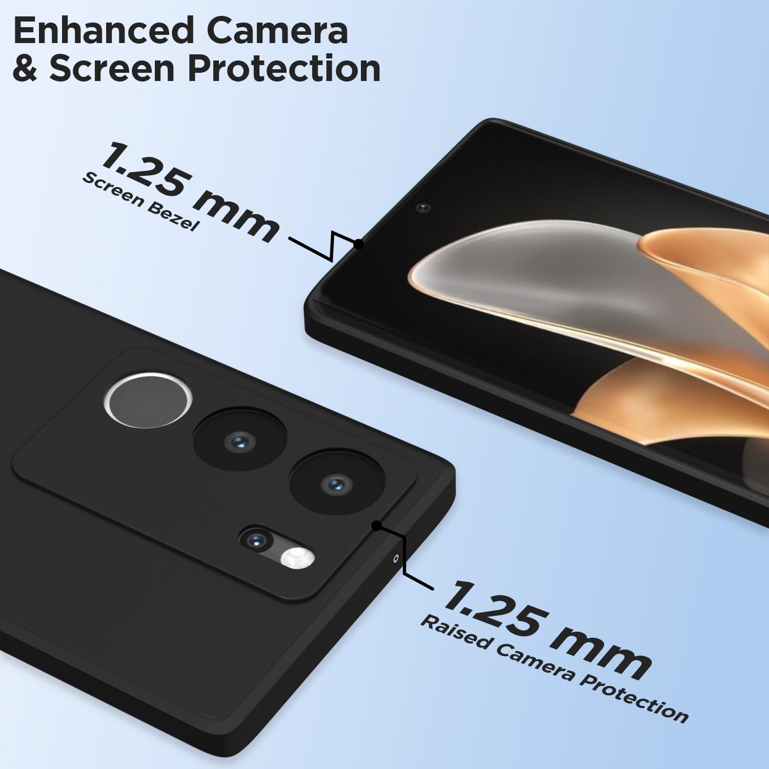 Pikkme black Liquid Silicone mobile back cover for Vivo V29/V29 Pro 5G – photo 6