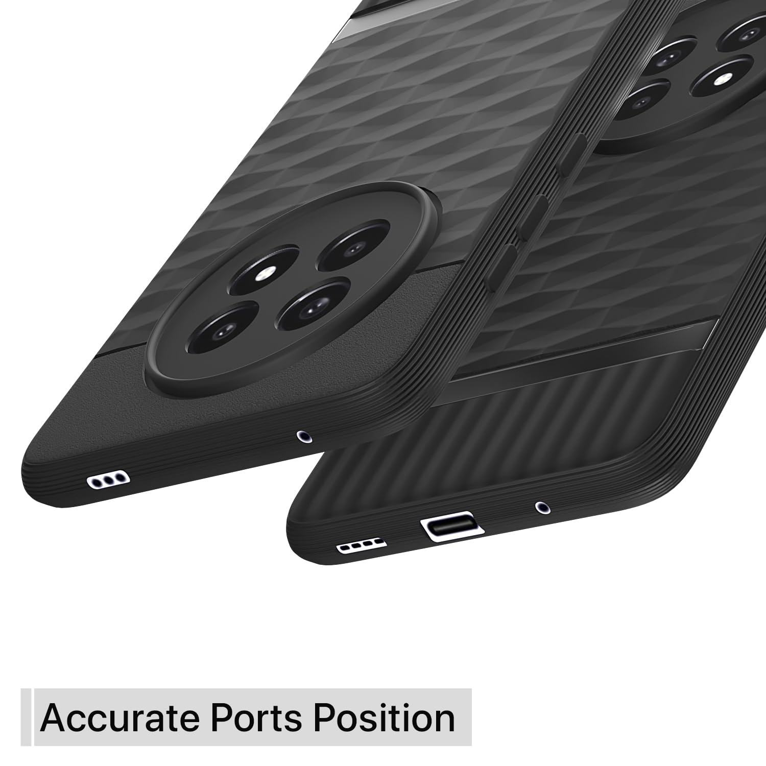 Pikkme Realme 13 Pro / 13 Pro Plus 5G Gencase Back Cover (Black)