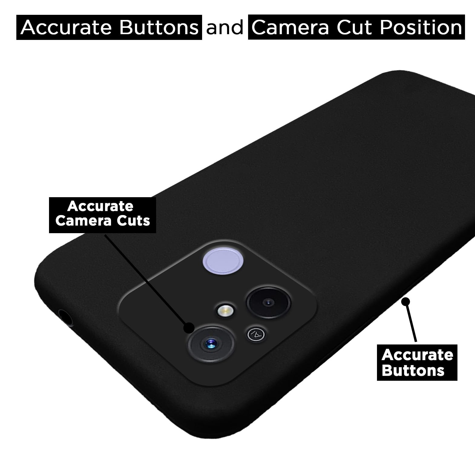 Black mobile back cover for Redmi 12C/Poco C55 – Pikkme – photo 3