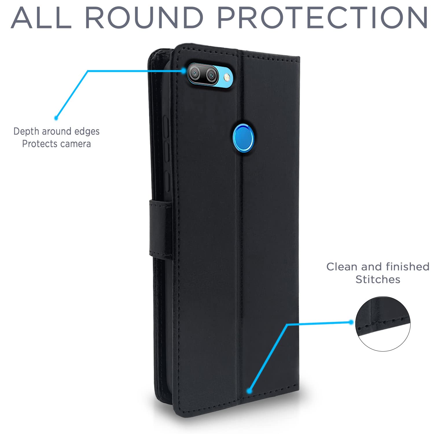 Pikkme Honor 9N Wallet black wallet flip cover – photo 4