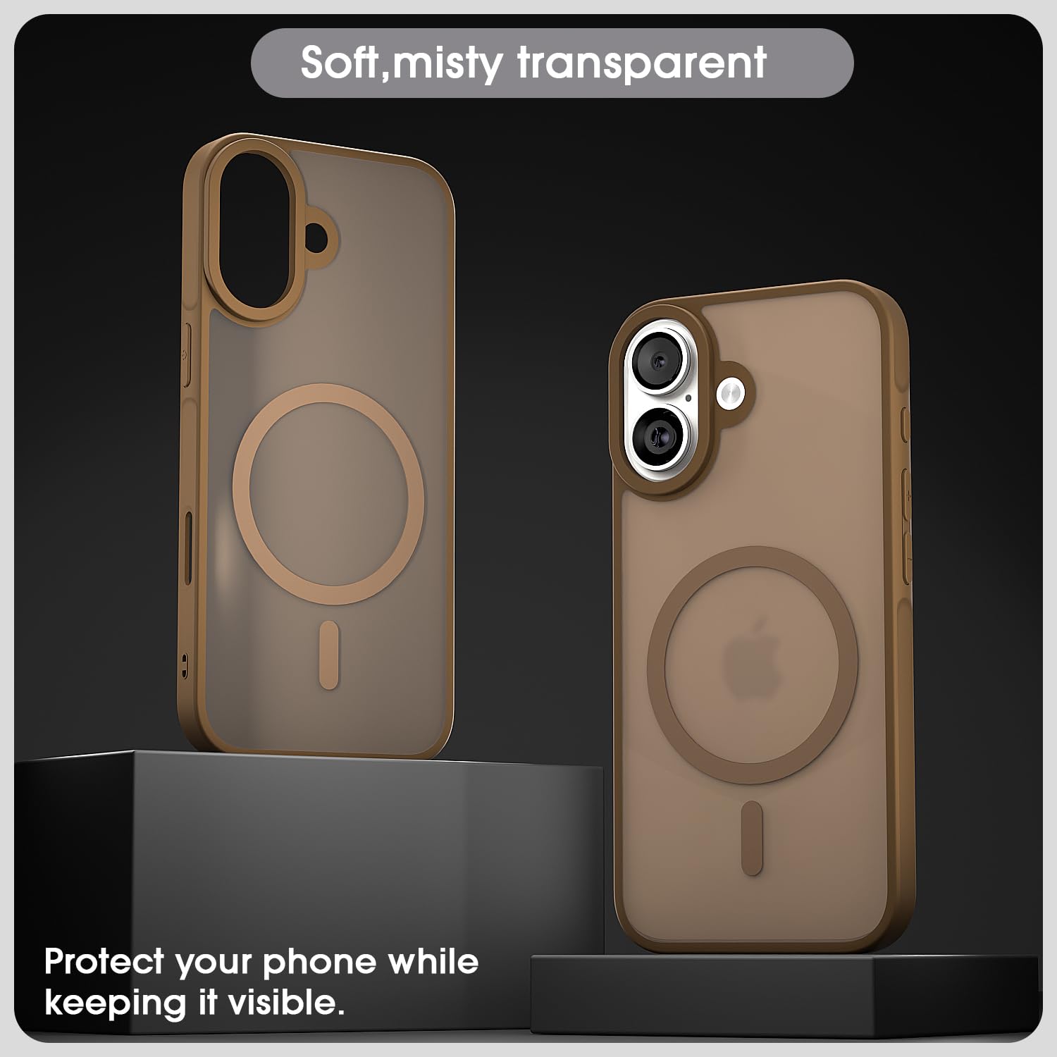 iPhone 16 MagSafe phone cover in brown by Pikkme – photo 3