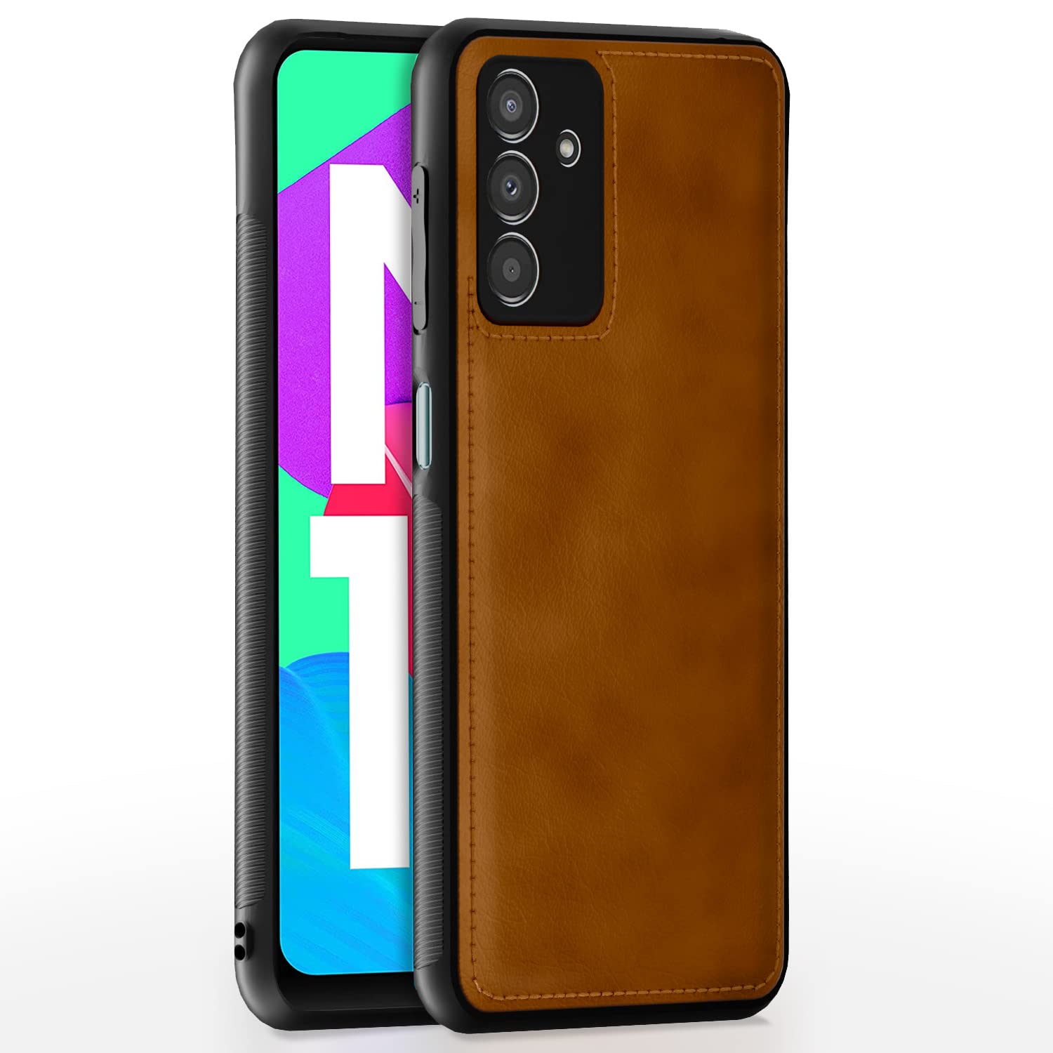 Brown Leather mobile cover for Samsung M13 4G – Pikkme