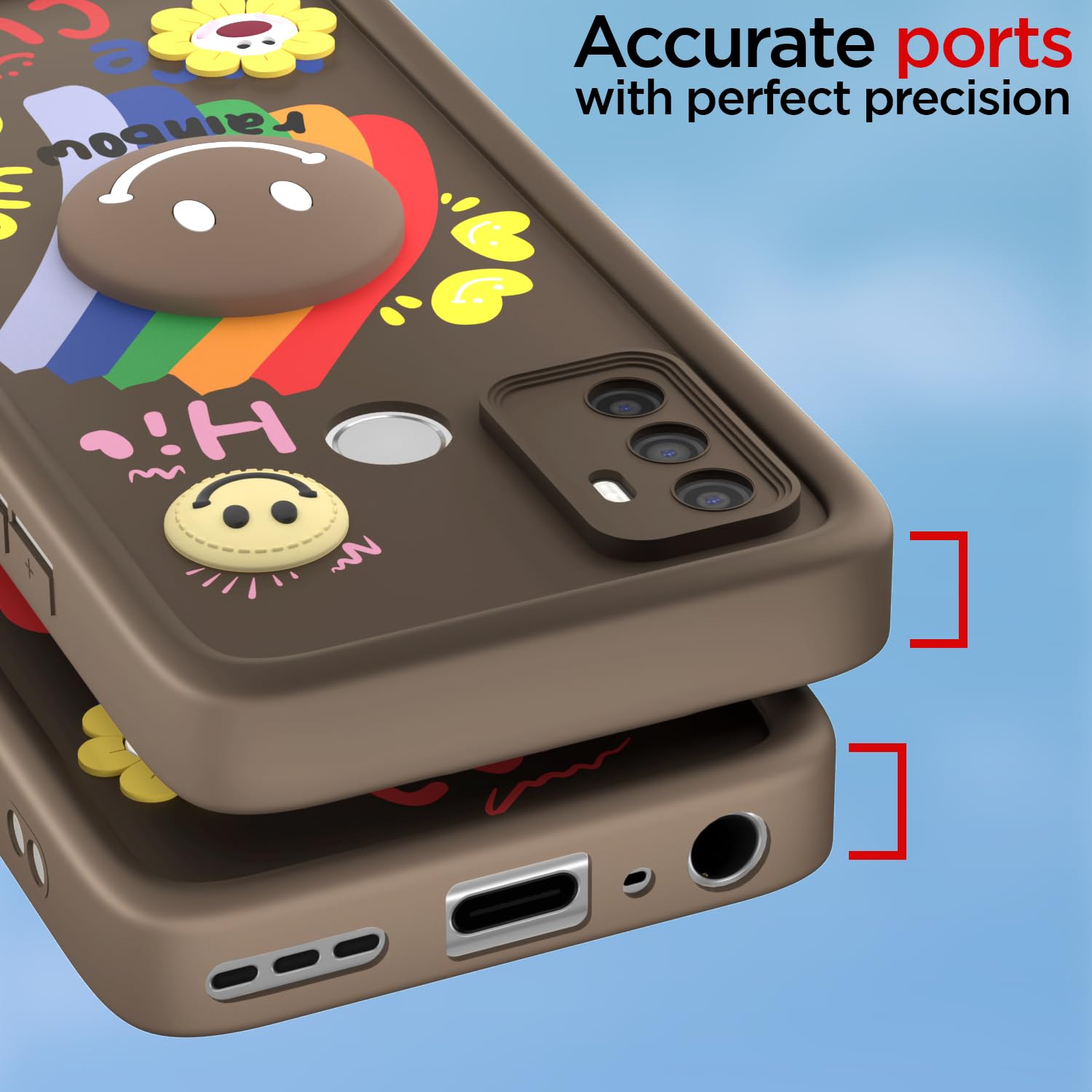 Oppo A53 mobile cover in brown by Pikkme – photo 4