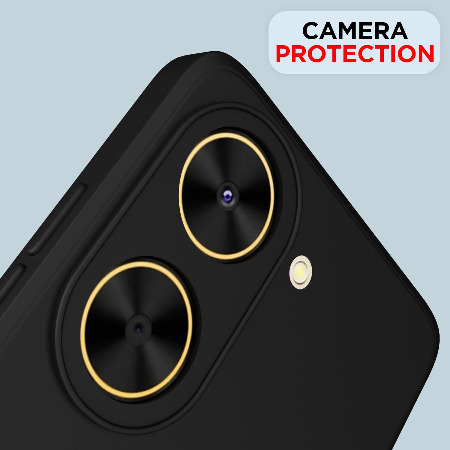 Pikkme Redmi A5/Poco C71 Soft Matte Silicone Shockproof Case (Black)