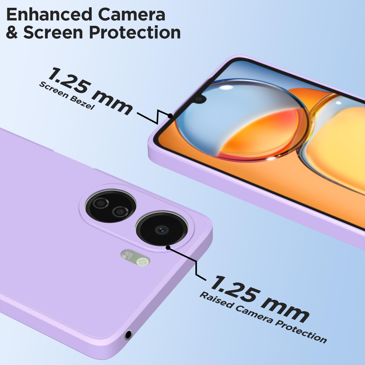 Pikkme Redmi 13C 4G Liquid Silicone Back Cover (Purple)