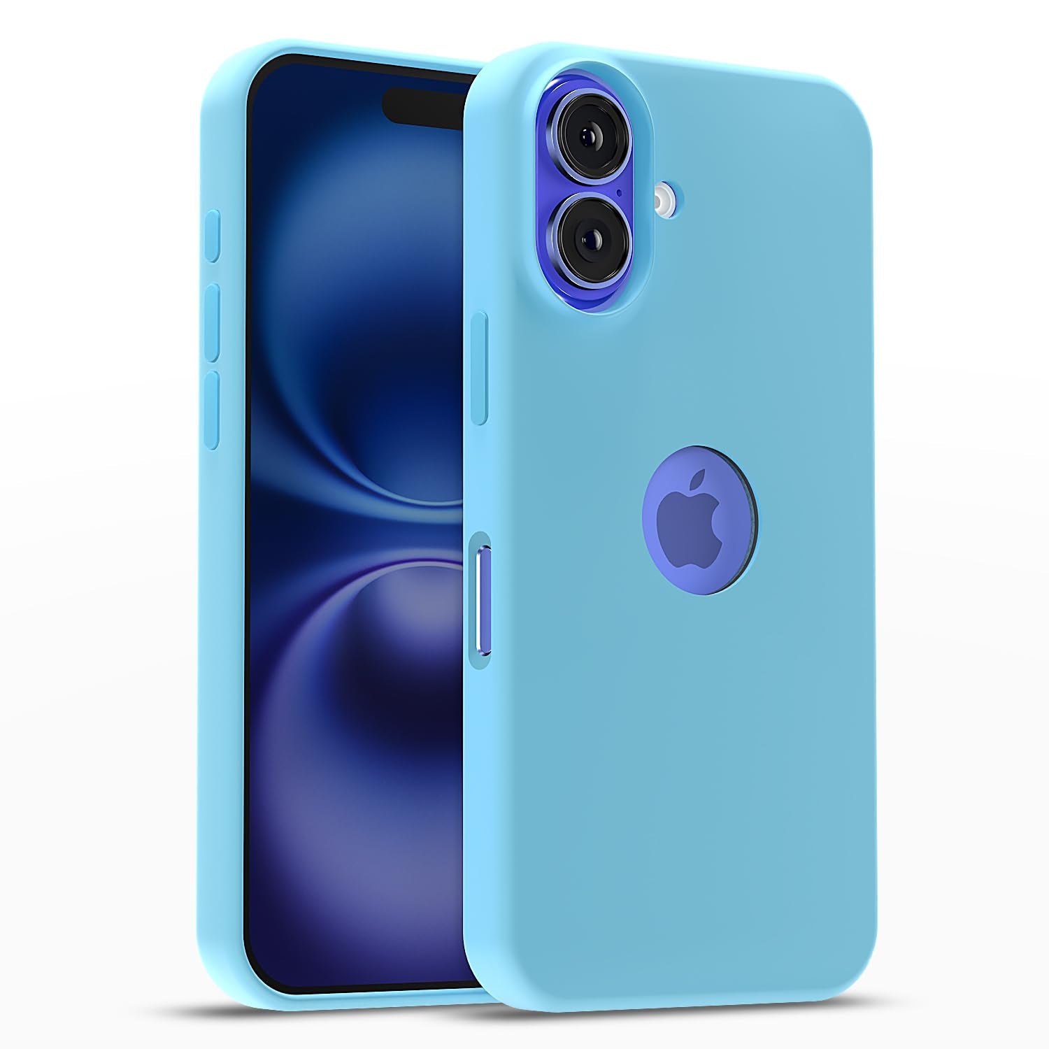 Pikkme iPhone 16 Plus Super Soft Silicone Back Cover - Sea Blue