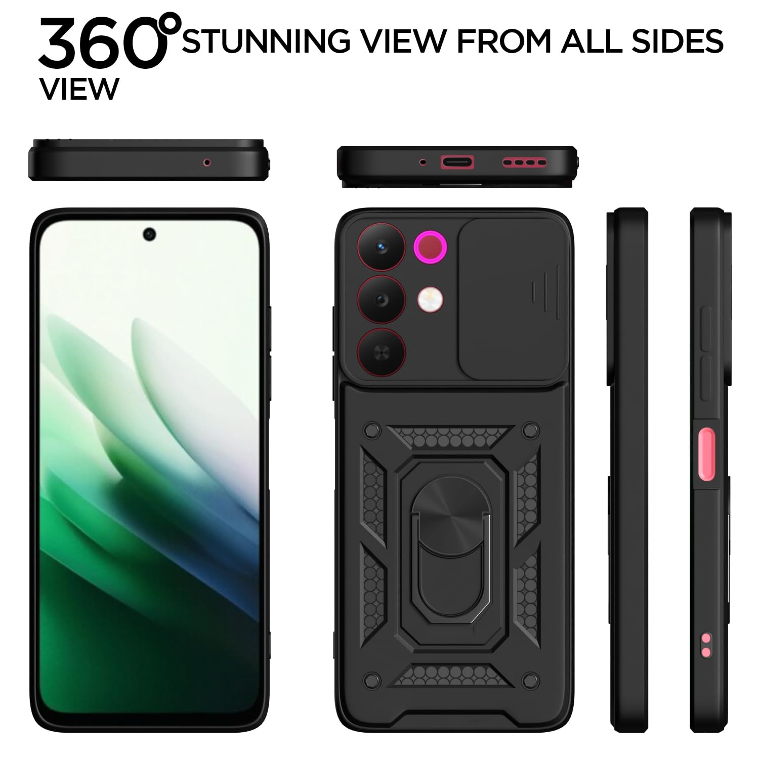 Pikkme black D10 Camera Shield mobile cover for Realme Narzo 90X 5G/C85 5G/15X 5G/360 – photo 5