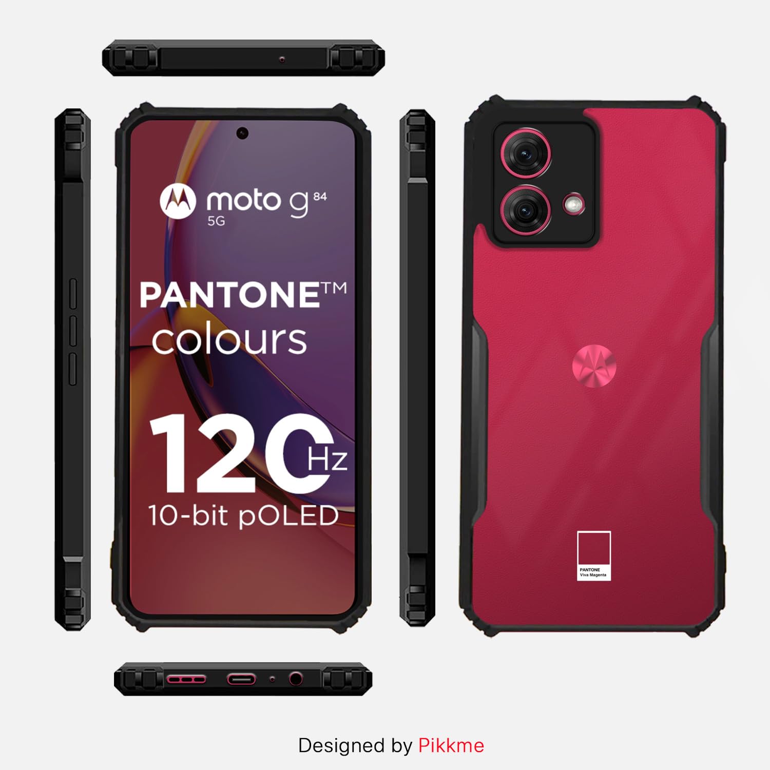 Black phone cover for Moto G84 5G – Pikkme – photo 3