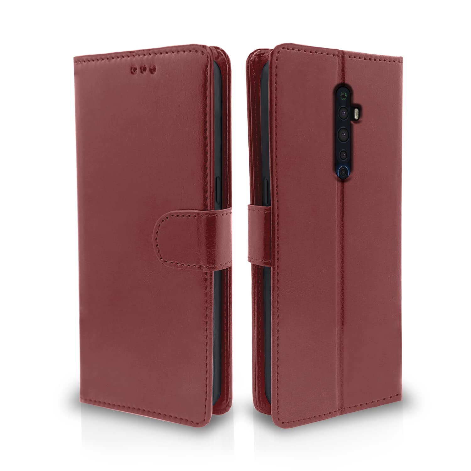 Brown Wallet mobile flip cover for Reno 2Z/2F – Pikkme